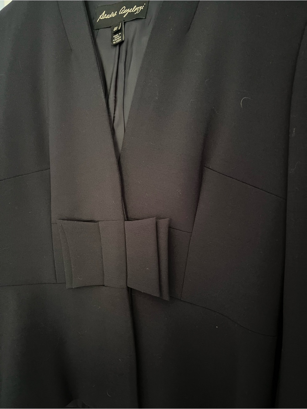 Sandra Augelozzi Dark Navy Blue Bow-Front Blazer and Pant Suit 💕 - Picture 7 of 12